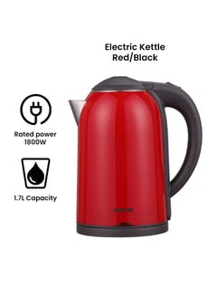 GEEPAS Double Layer Electric Kettle Cordless Water /Tea Kettle with  Stainless Steel Double Wall, Auto Shut-Off & Boil-Dry Protection | Ideal for Coffee, Tea, Water & More | 2 Years Warranty 1.7 L 1800 W GK38013 Red/Black  - Image 3