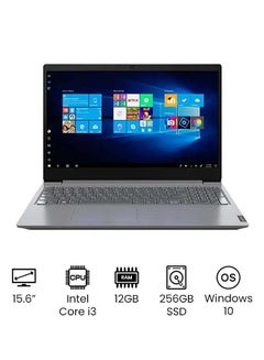 V15 G1 Business And Professional (Upgraded Version) Laptop With 15.6-Inch Full HD Display, 10th Gen Core i3-10110U Processor/12GB RAM/256GB SSD/Intel UHD Graphics/Windows 10 English/Arabic gray