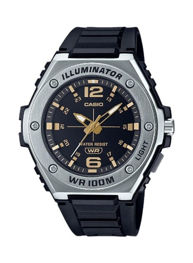 CASIO Men's Black Dial Resin Band Analog Wrist Watch MWA-100H-1A2VDF - Image 1