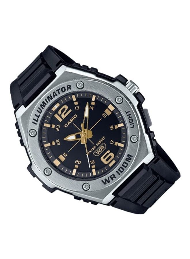 CASIO Men's Black Dial Resin Band Analog Wrist Watch MWA-100H-1A2VDF - Image 2
