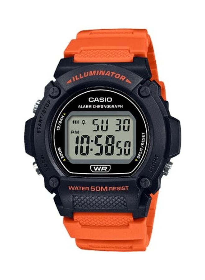 CASIO Men's Clear Dial Resin Band Digital Wrist Watch W-219H-4AVDF  - Image 1