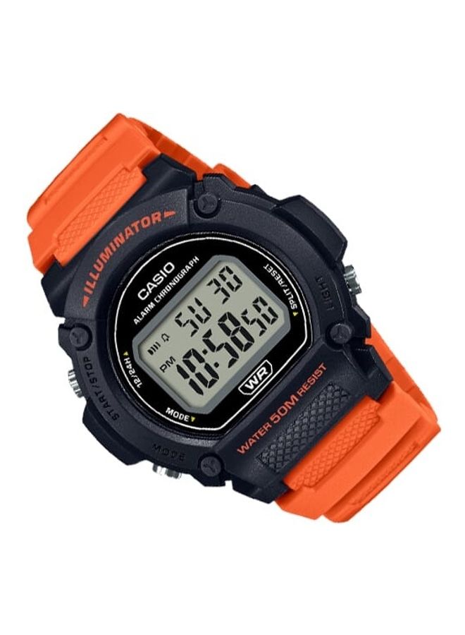 CASIO Men's Clear Dial Resin Band Digital Wrist Watch W-219H-4AVDF  - Image 2