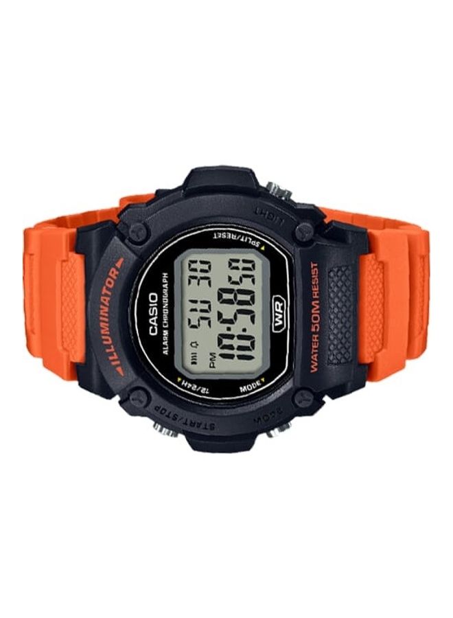 CASIO Men's Clear Dial Resin Band Digital Wrist Watch W-219H-4AVDF  - Image 3
