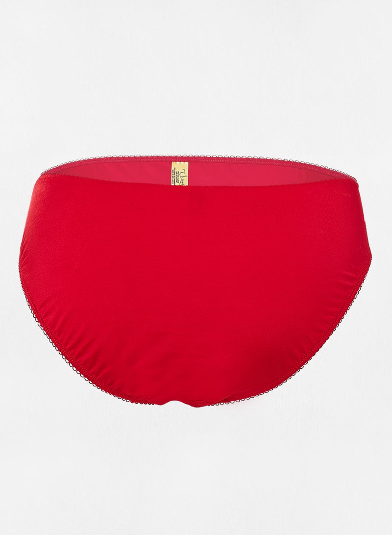 Amante - Ultimo Heritage Lace Brazilian Briefs Red - Image 1