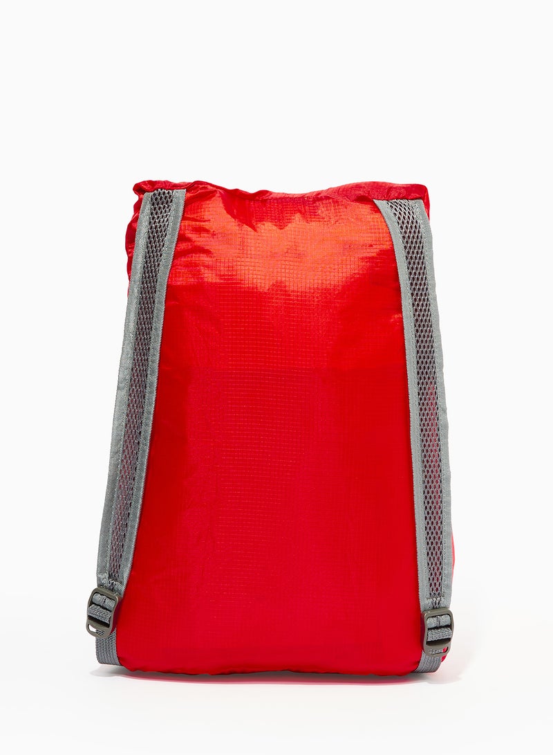 Casual Dyed Polyester Unisex One Size Backpack Red