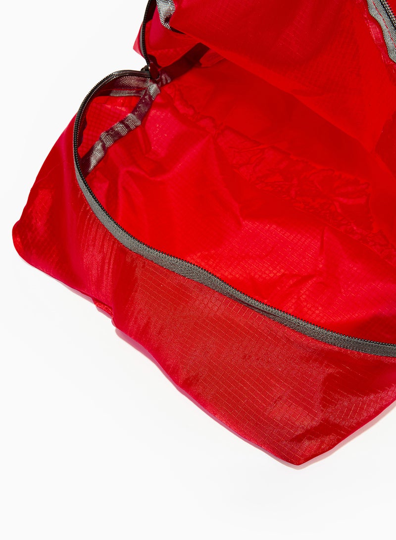 Casual Dyed Polyester Unisex One Size Backpack Red