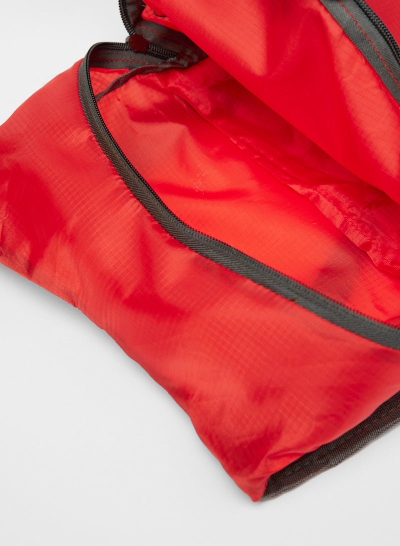 Casual Dyed Polyester Unisex One Size Backpack Red