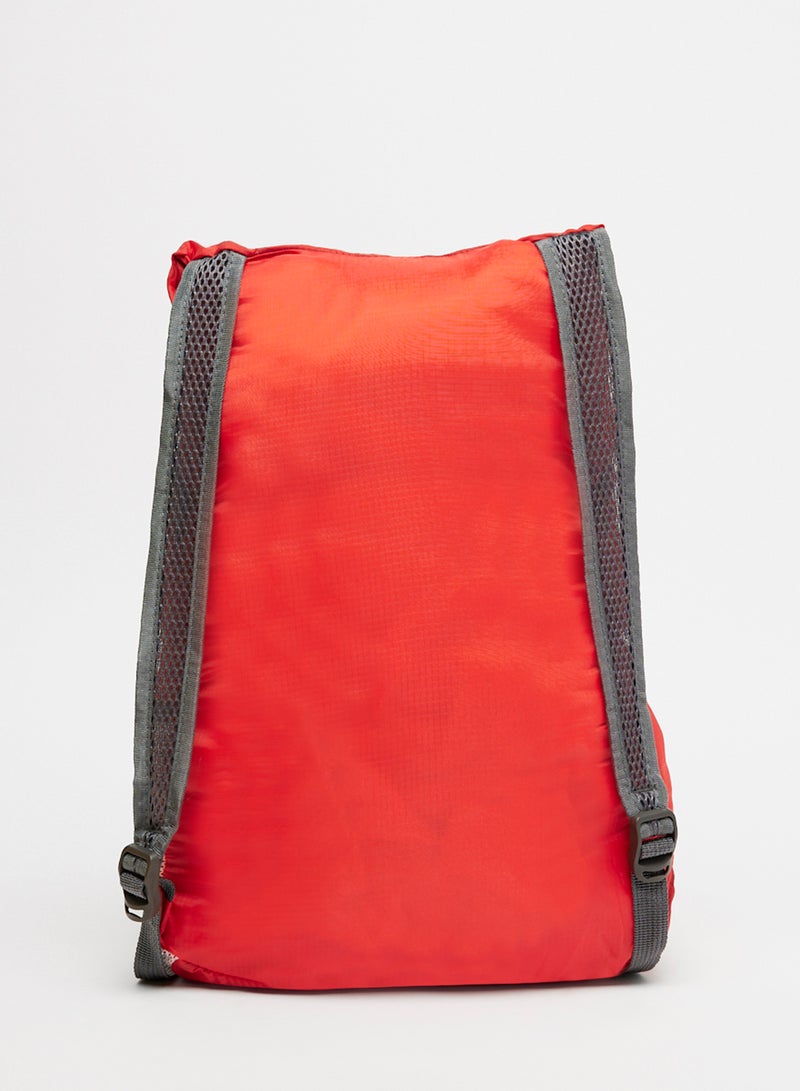 Casual Dyed Polyester Unisex One Size Backpack Red