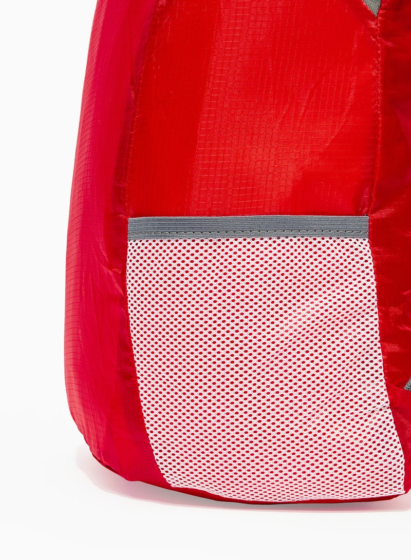 Casual Dyed Polyester Unisex One Size Backpack Red