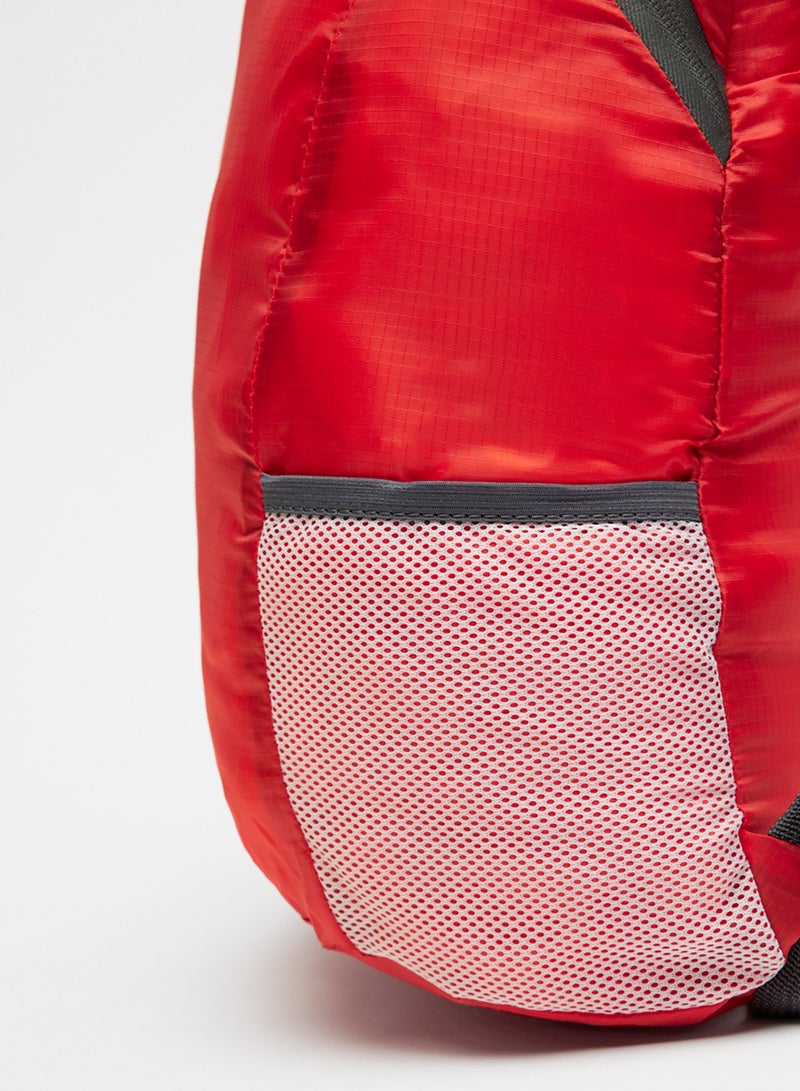 Casual Dyed Polyester Unisex One Size Backpack Red