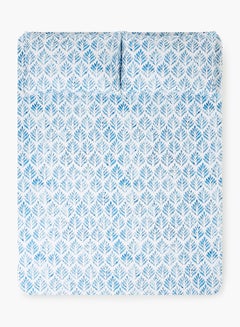 Fitted Bedsheet Set Queen Size Microfiber Light Weight Extra Soft Feel Everyday Use 90 GSM 1 Bed Sheet And 2 Pillow Cases Blue Color Polyester Blue