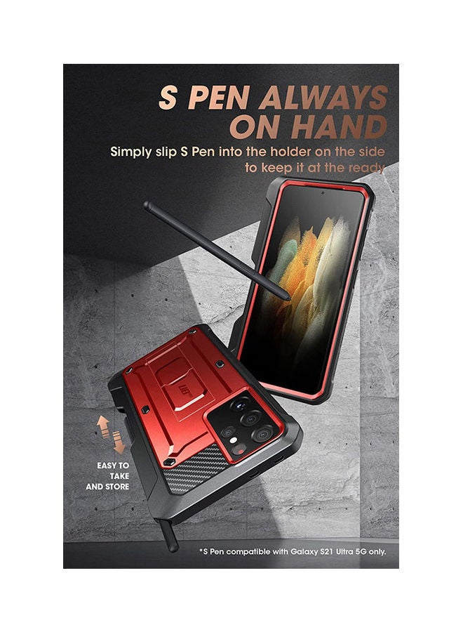 SupCase Ub Pro Series Case For Samsung Galaxy S21 Ultra 5G(2021 Release) Red - Image 2