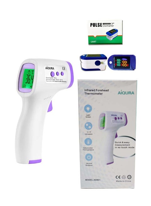 Digital Infrared Thermometer and Digital Fingertip Pulse Oximeter