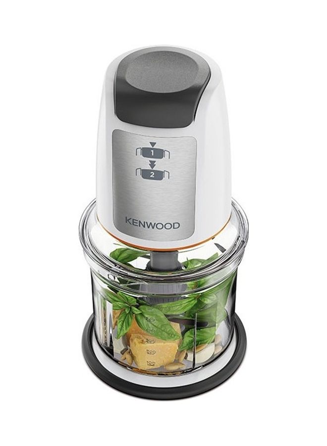 KENWOOD - Chopper, 2 Speeds, 2 Bowls, Stainless Steel Quad Blade, Ice Crush Function, Mayonnaise Attachment, 0.5 L 500 W CHP61.200WH Clear - Image 1