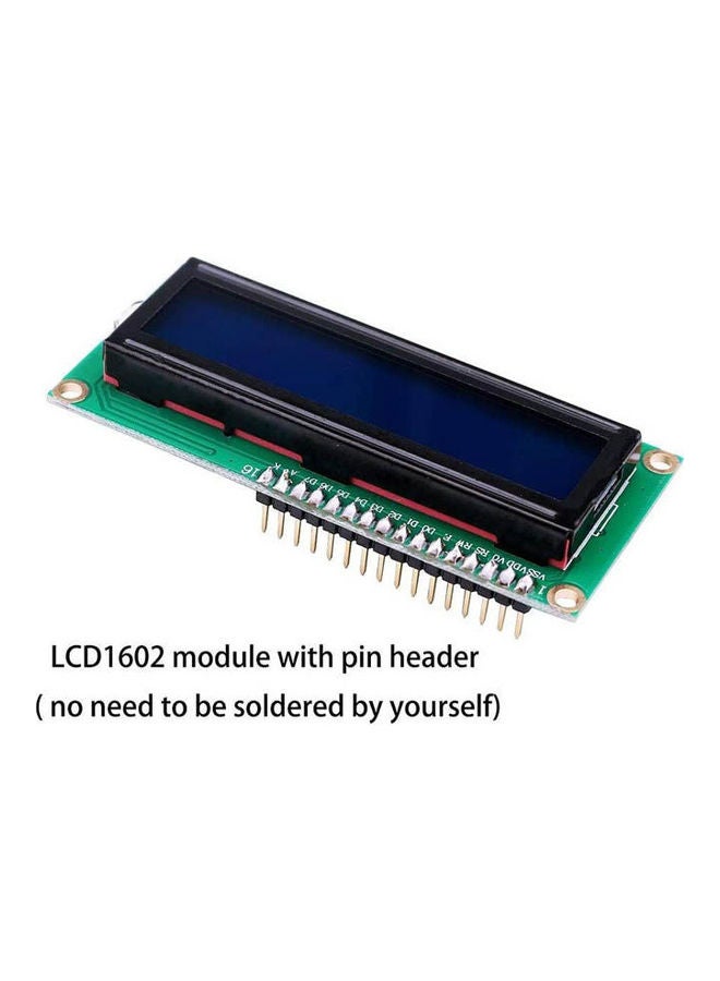 LCD1602 Blue Backlight with Soldering pin header Green