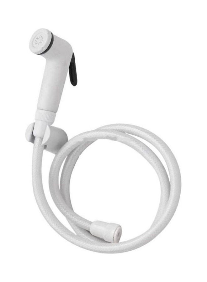 Toilet Bidet Hand Spray Shattaf with Hose and Hook Complete Set White - Image 1