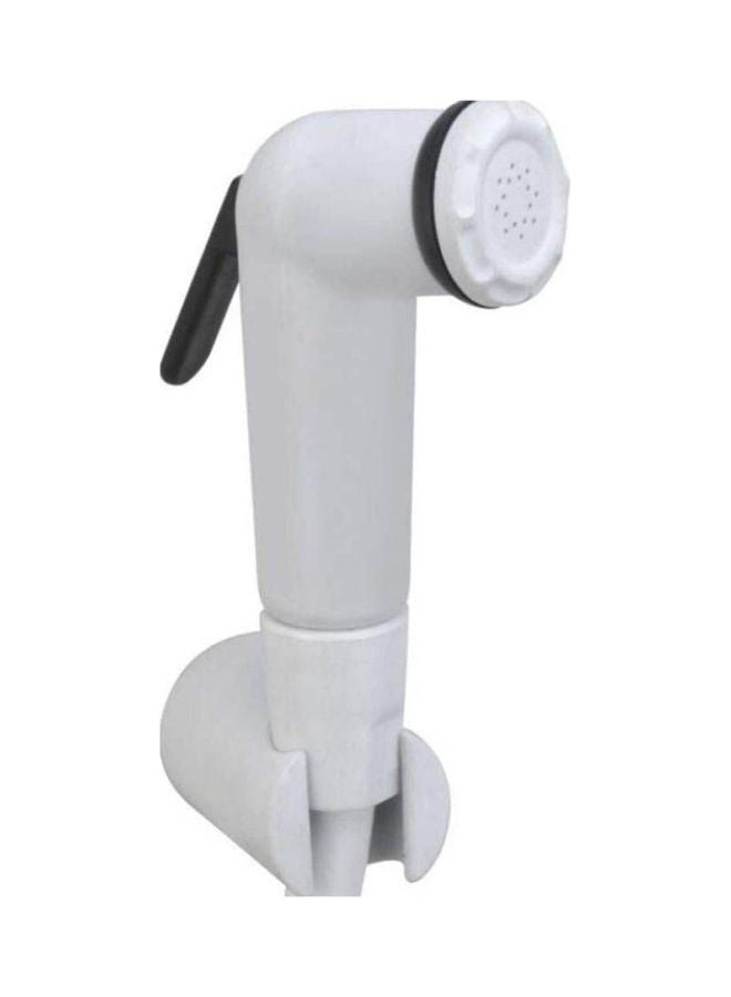 Toilet Bidet Hand Spray Shattaf with Hose and Hook Complete Set White - Image 2