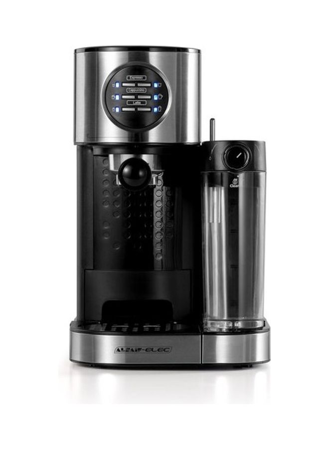 ALSAIF-ELEC Espresso Coffee Maker 1.2 L 1470 W E03435 Black/Silver  - Image 1