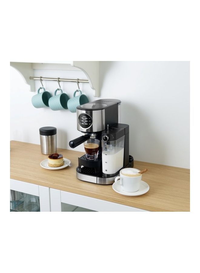 ALSAIF-ELEC Espresso Coffee Maker 1.2 L 1470 W E03435 Black/Silver  - Image 3