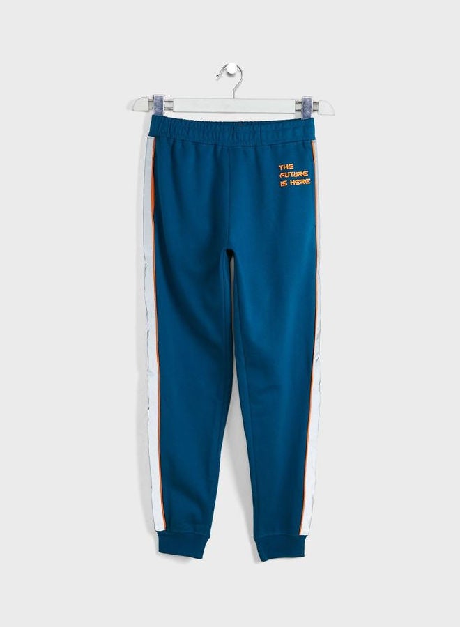 بيسيك إكس إكس Youth Knitted Sweatpants Blue - Image 1