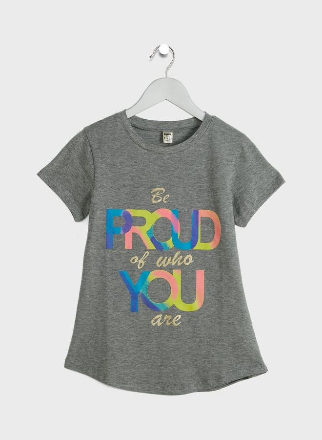 Basicxx Youth Pride You T-Shirt Grey  - Image 1