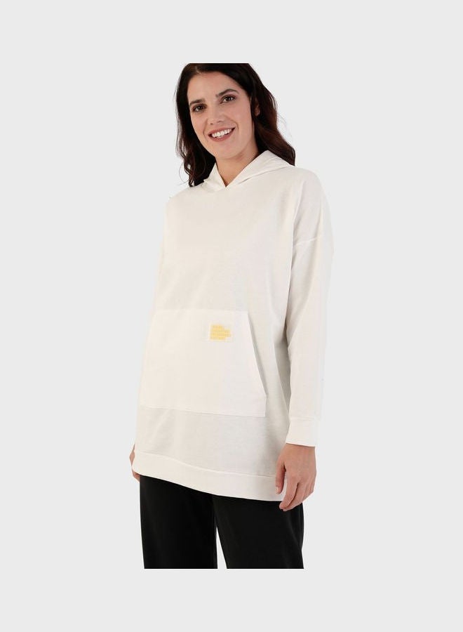 Pocket Detail Hooded Tunic White - v1645526462/N52648822V_3