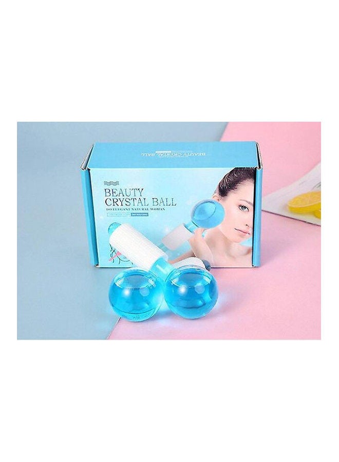 Generic Crystal Ice Hockey Roller Energy Massage 2 PCs Blue