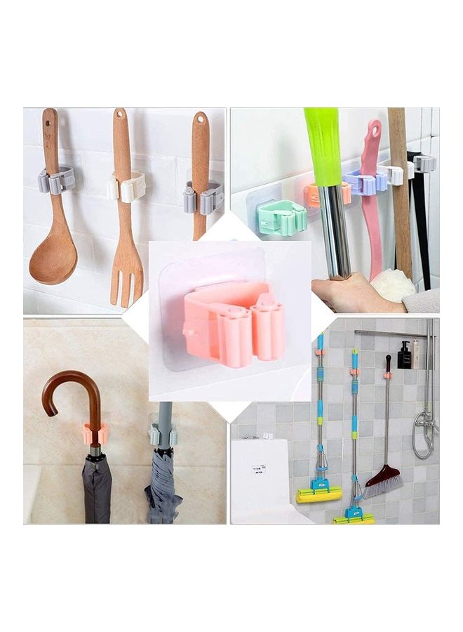 ماركة غير محددة Mop Broom Holder Broom Holder Wall Mounted Mop And Broom Holder Broom Organizer Grip Clips No Drilling Wall Mounted Storage Rack Storage & Organization Multicolour  - Image 2