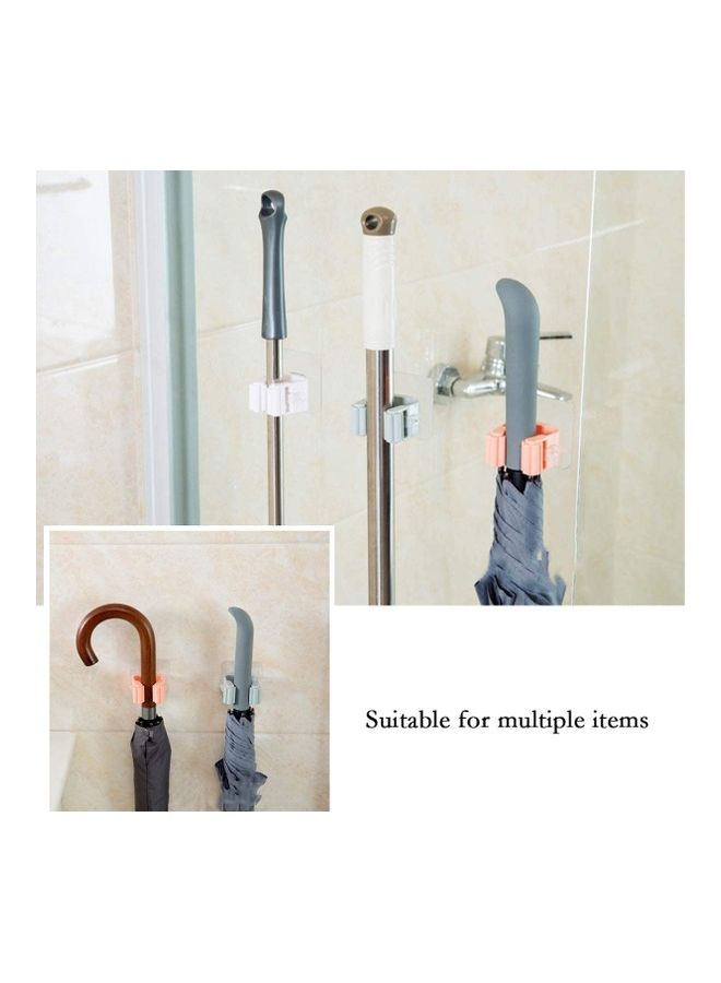 ماركة غير محددة Mop Broom Holder Broom Holder Wall Mounted Mop And Broom Holder Broom Organizer Grip Clips No Drilling Wall Mounted Storage Rack Storage & Organization Multicolour  - Image 2