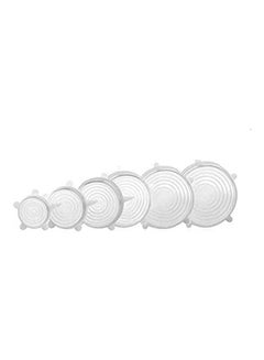 Silicone Lid Kitchen Home Silicone Stretch Lids Durable & Expandable Reusable Food Saver Covers Kitchen Pan Spill Lid Stopper Cover 6Pcs/Set Clear - v1645529979/N52739482A_1