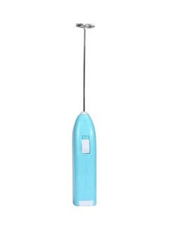 Electric Handheld Milk Frother Whisk Battery Operated Egg Beater Hand Blender Foam Maker For Coffee Latte Cappuccino Hot Chocolate Drink Mixer Blue