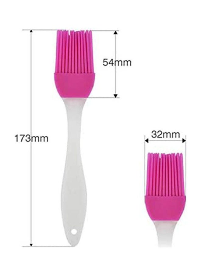 2Pcs Baking Bbq Bakeware Pastry Bread Oil Cream Cooking Pink-White 17.3cm  - Image 2