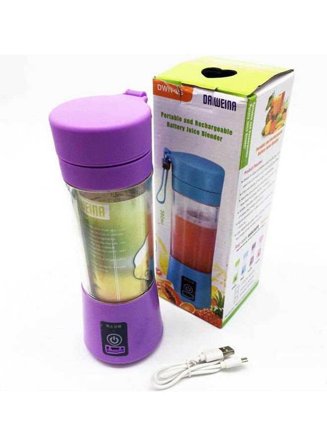 DAIWEINA Men Usb Mini Electric Fruit Juicer Handheld Smoothie Maker Blender Juice Cup Purple  - Image 2