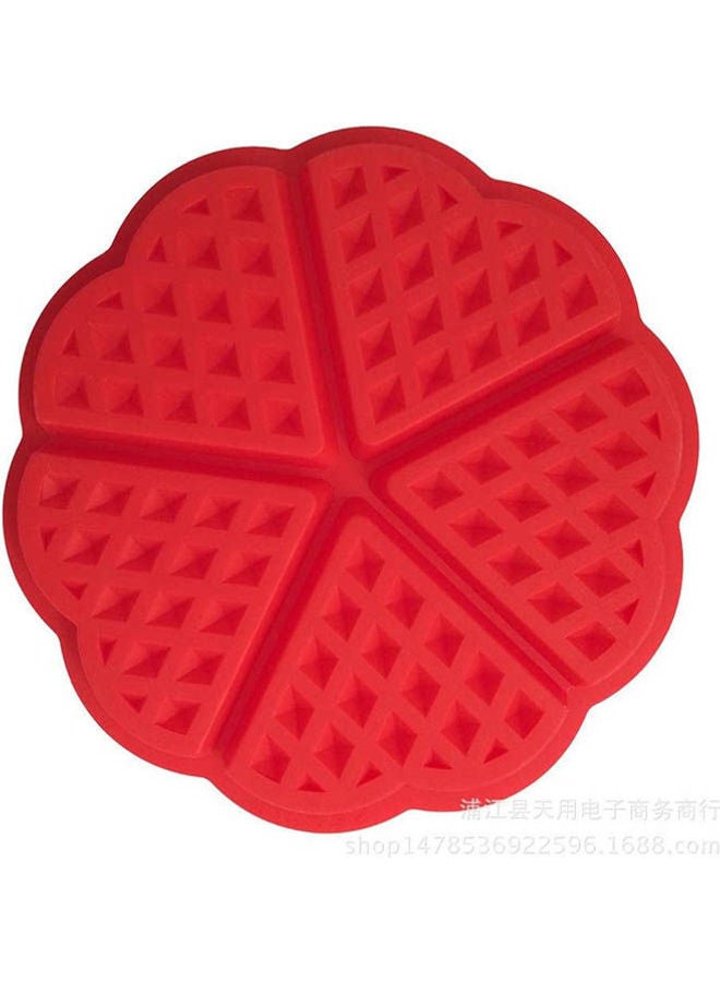 3D Silicone Mold Waffles Shape Mould Baby Shower Party Modeling Cake Decoration For Soap,Candy,Chocolate,Ice,Flowers Cake Decorating Tools Red 18.5x1.5cm