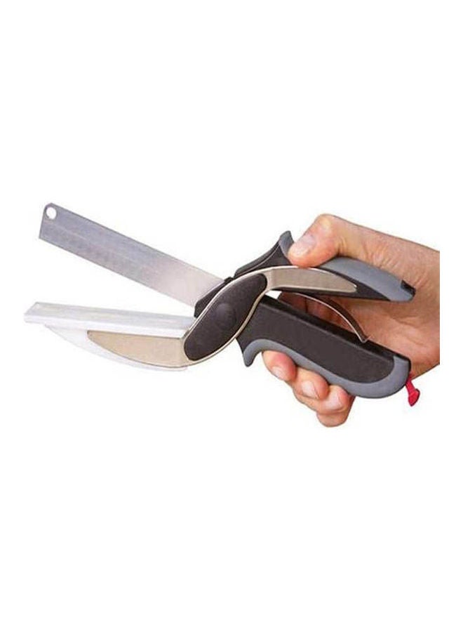 2 In 1 Smart Board Vegetable Cutter Kitchen Knife Cutting Bread Cheese Food Meat Cutter Multifunction Fruit Scissors Slicer Brown - v1645530261/N52739306A_1