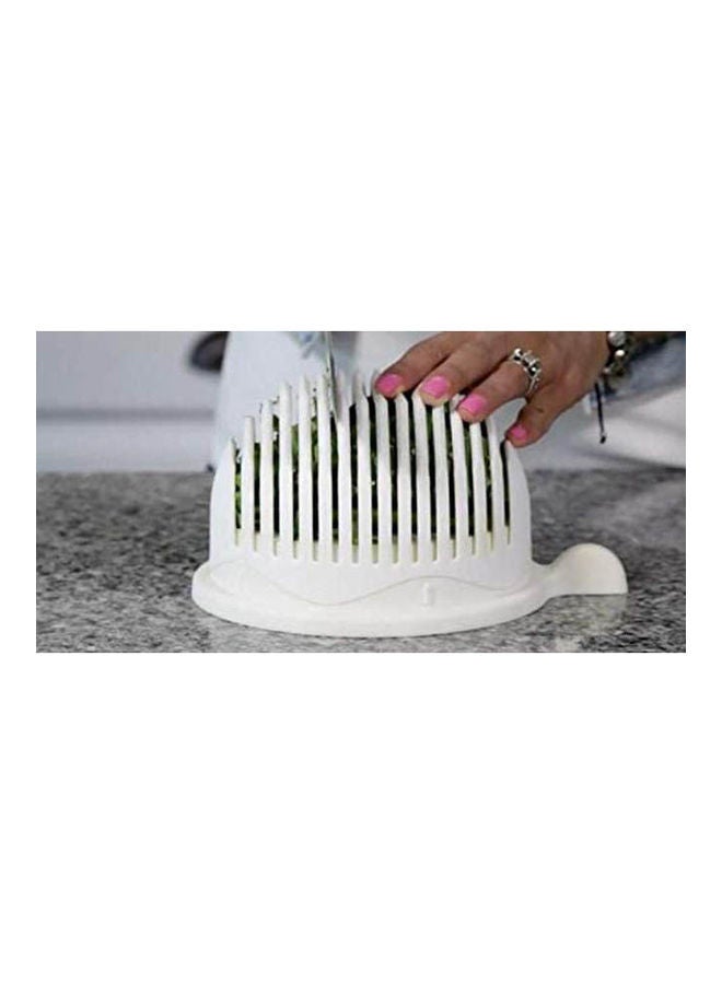 60 Second Fresh Salad Maker Cutter Bowl Slicer Vegetable Easy Washer Chopper White - Image 2