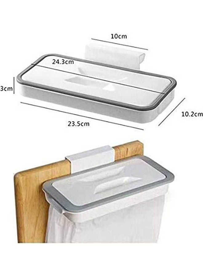 Attach Trash Hanging Trash Bag Holder,Cupboard Door Back Trash Rack Storage, Waste Bin,Kitchen Cabinet Garbage Tools White  - Image 2