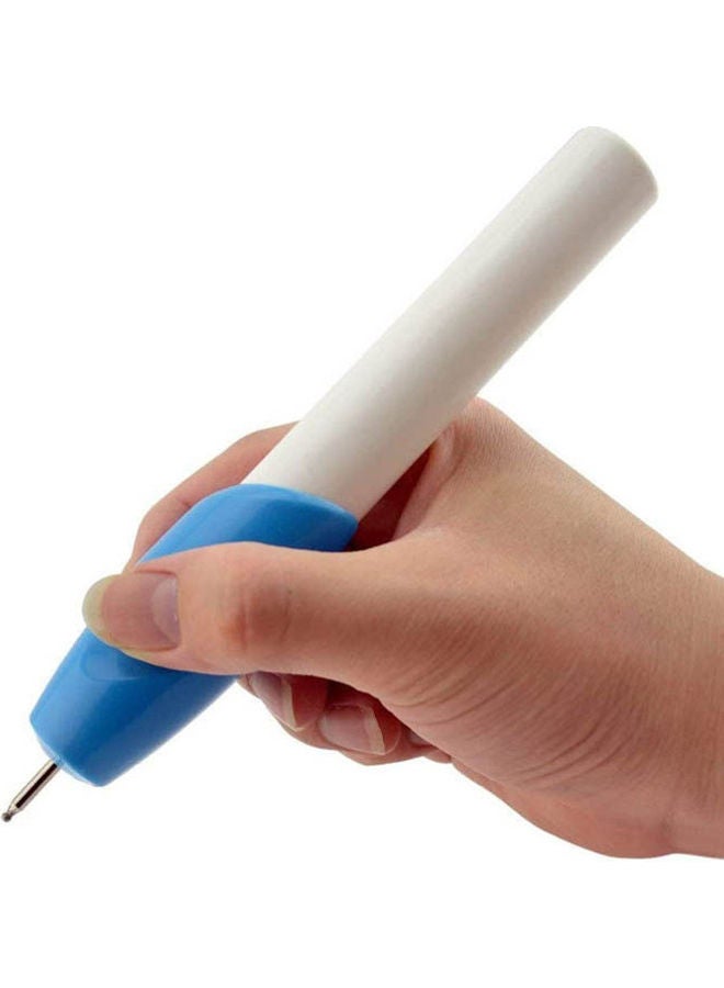 EZ Electric Carve Tool Engraver Pen For Wood, Metal, Glass, Stone, Jewellery Blue - Image 1
