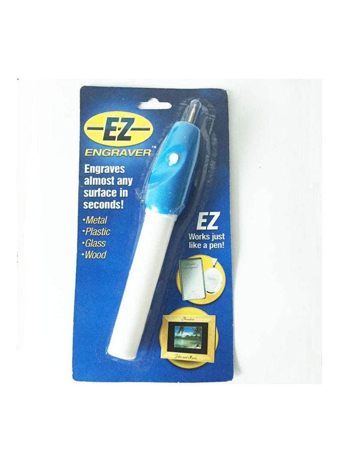 EZ Electric Carve Tool Engraver Pen For Wood, Metal, Glass, Stone, Jewellery Blue - Image 3