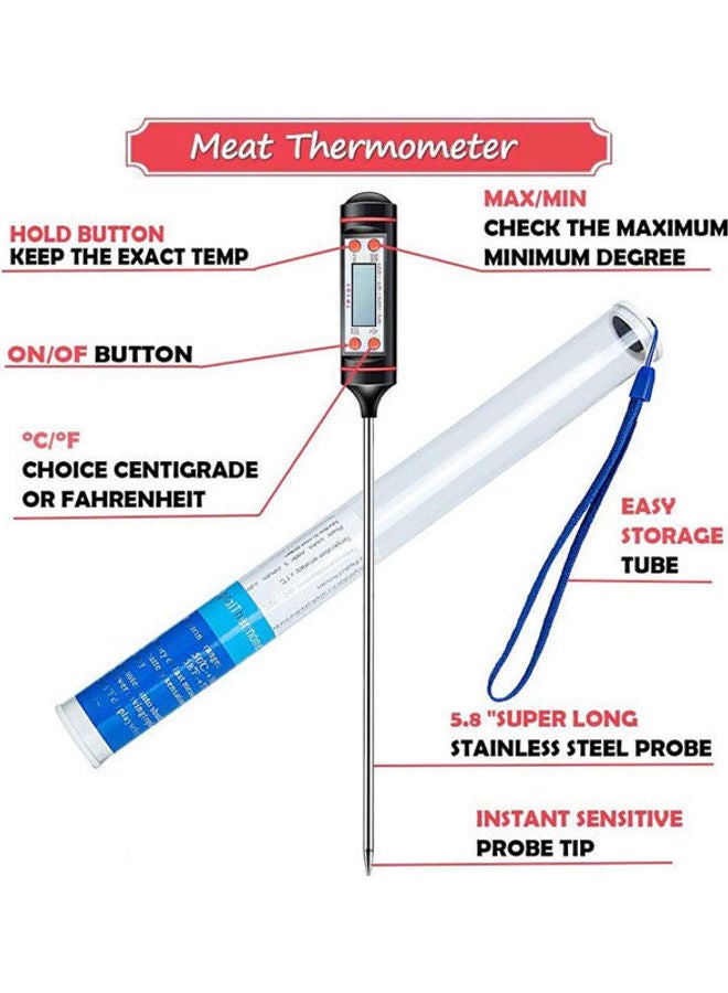 نيغانميلوز Cooking Thermometer With Instant Read Black  - Image 2