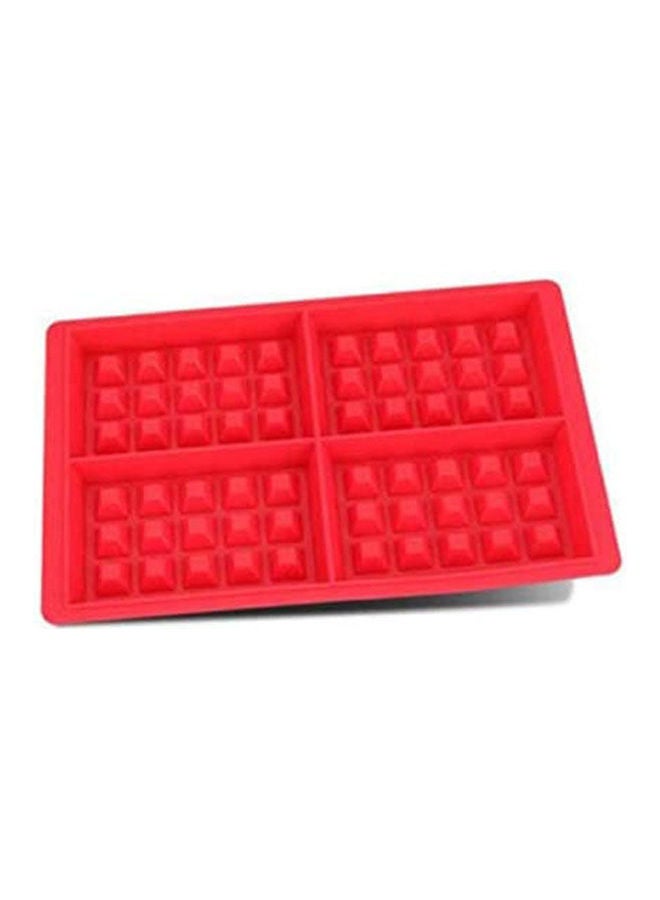 Generic - 4-Cavity Mini Fancy Bundt Mousse Baking And Baking Tools Waffles Cake Cookie Pan Silicone Diy Mold Baking Mould Red - Image 1