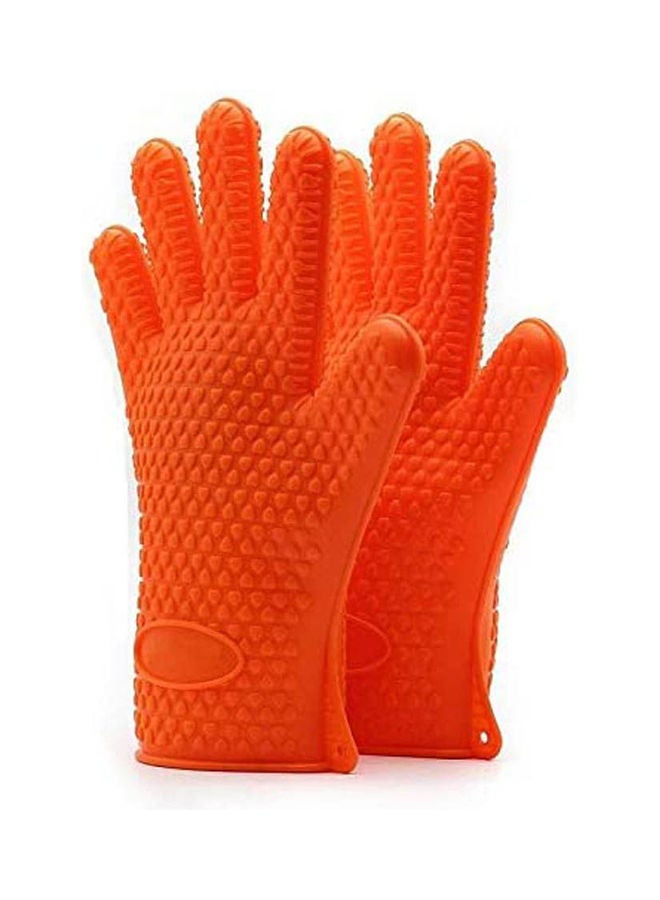Heat Resistant Waterproof Gloves 1 Pair Red  - Image 1