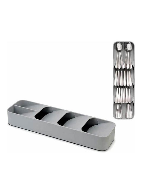 Set Of 2 Drawerstore Flatware Storage Box, Kitchen Drawer Separate Tableware Storage Organizer Grey