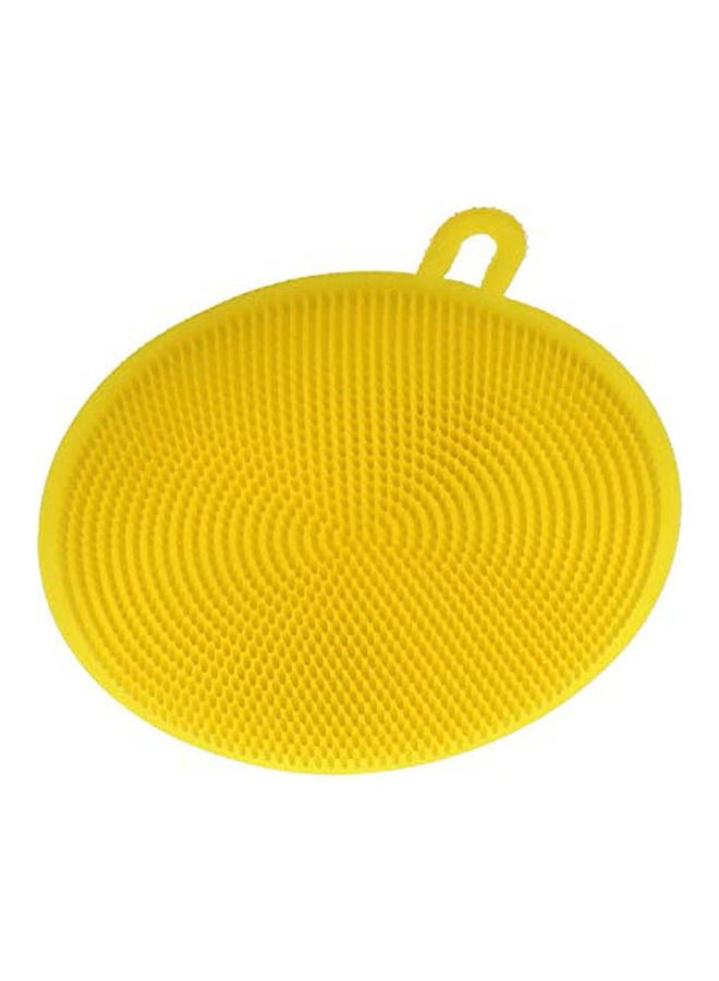 Silicon Brush For Cleaning Dishes And Plates Yellow 
