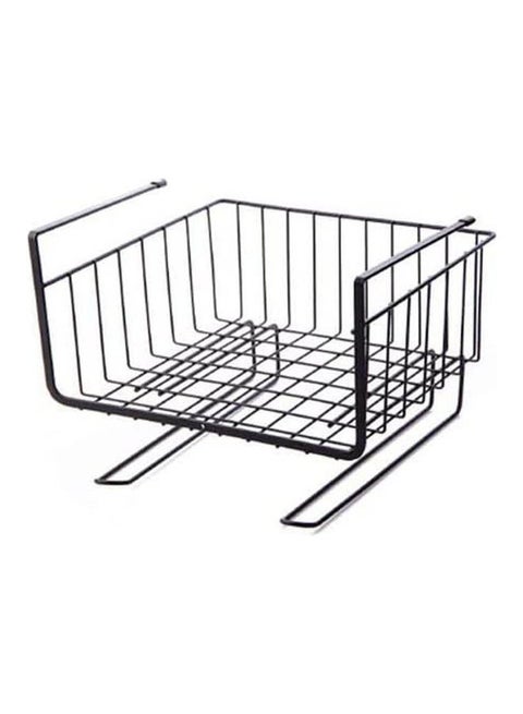Multifunctional Hanging Basket Finishing Rack For Kitchen Cupboard Under Shelf Black 20x28cm