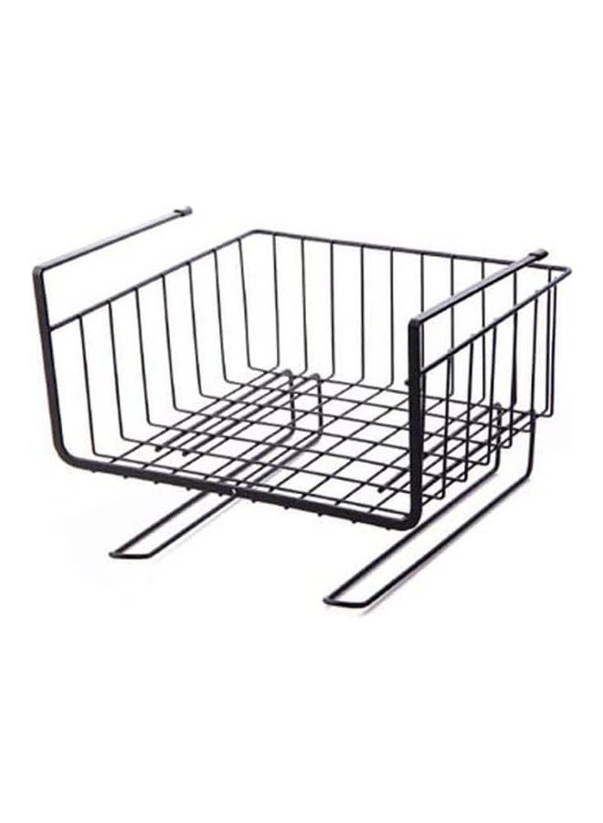 Multifunctional Hanging Basket Finishing Rack For Kitchen Cupboard Under Shelf Black 20x28cm