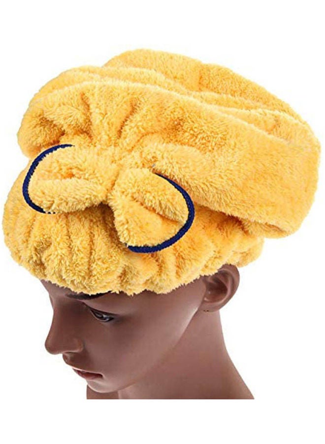 Generic Hair-Drying Cap-Microfiber Yellow 