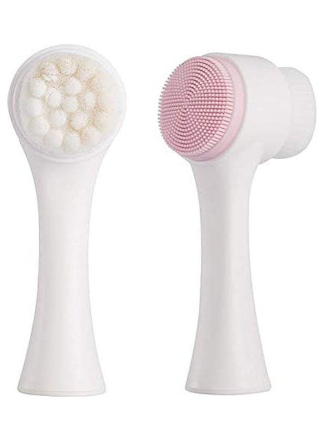 Generic Multi Function Silicone Facial Brush Face Cleaning Tool Face Massager White  - Image 1