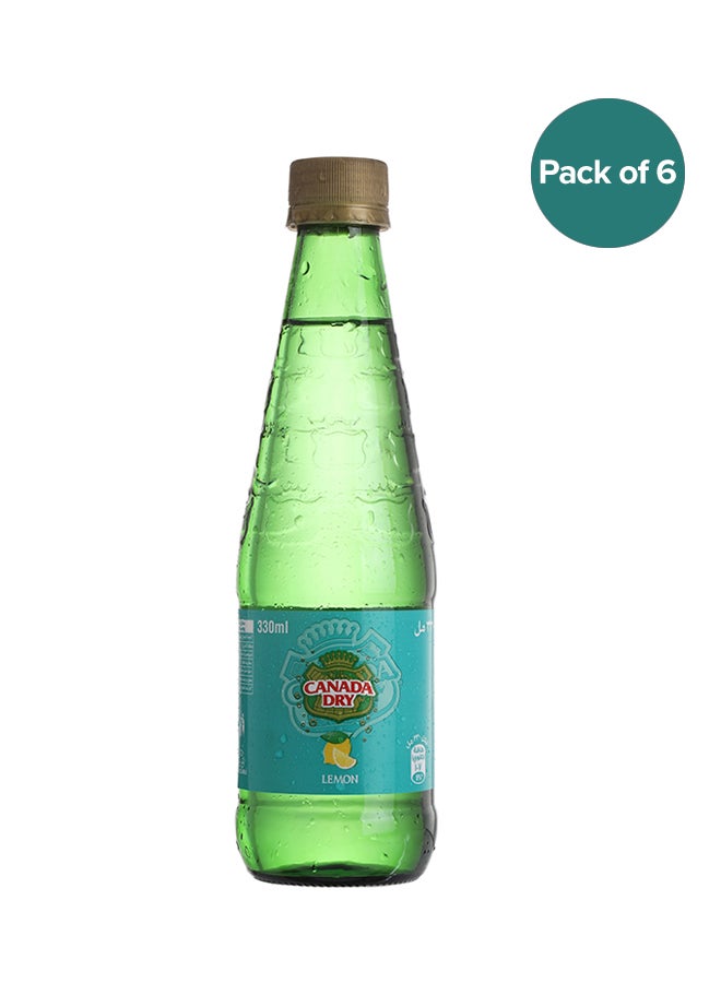 Canada Dry - Soft Drink Can Lemon 330ml Pack of 6 - Image 1