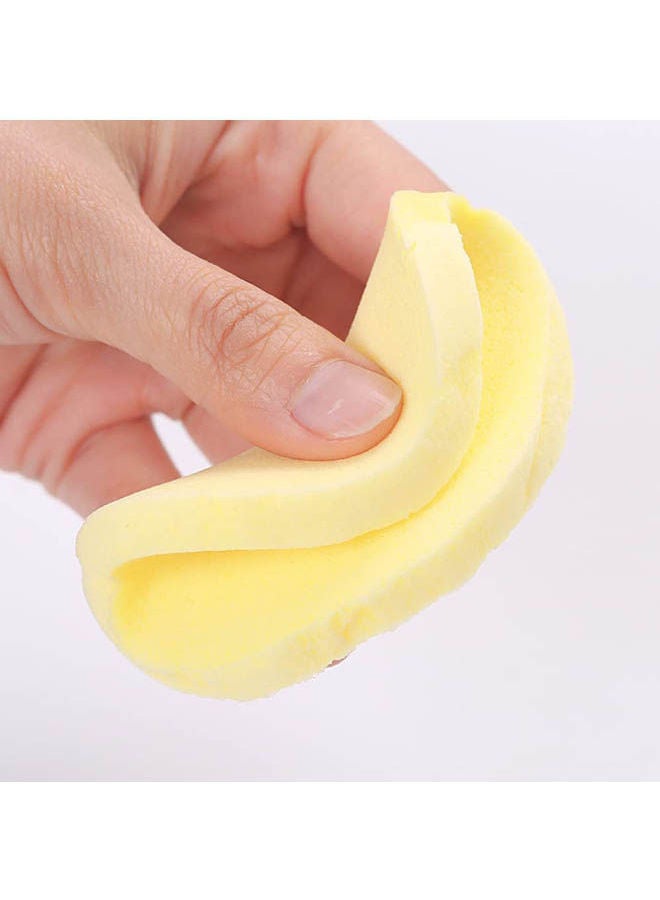 NaRaMax 12Pcs Compressed Facial Sponges Round Facial Wash Pads Yellow 10 x 10 x 10cm - Image 2